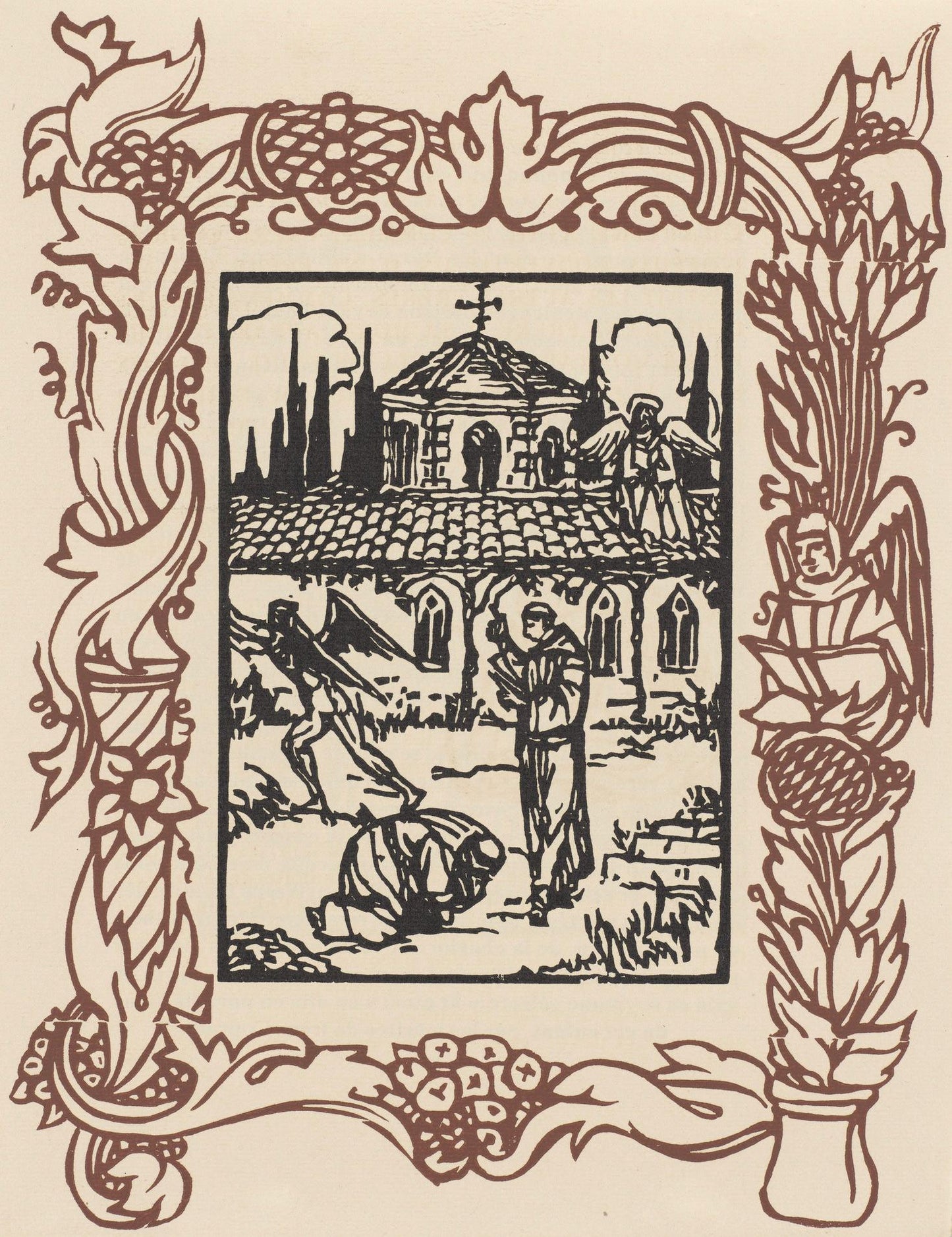Mile Bernard, Composition (Morane, No. 100), Les Petites Fleurs De St. Franoise, Woodcut