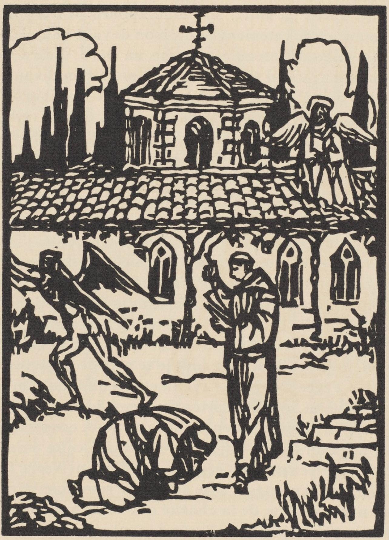 Mile Bernard, Composition (Morane, No. 100), Les Petites Fleurs De St. Franoise, Woodcut