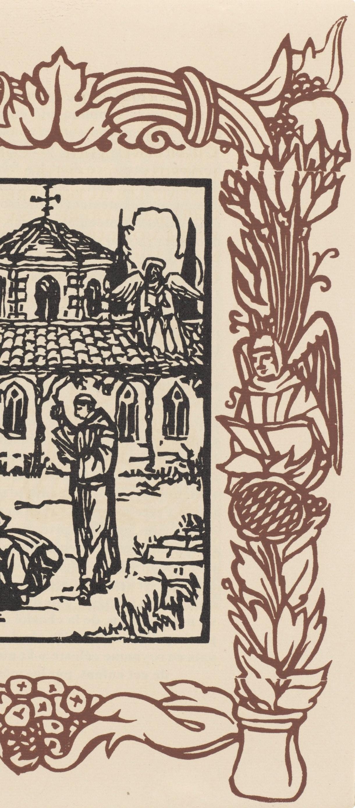 Mile Bernard, Composition (Morane, No. 100), Les Petites Fleurs De St. Franoise, Woodcut