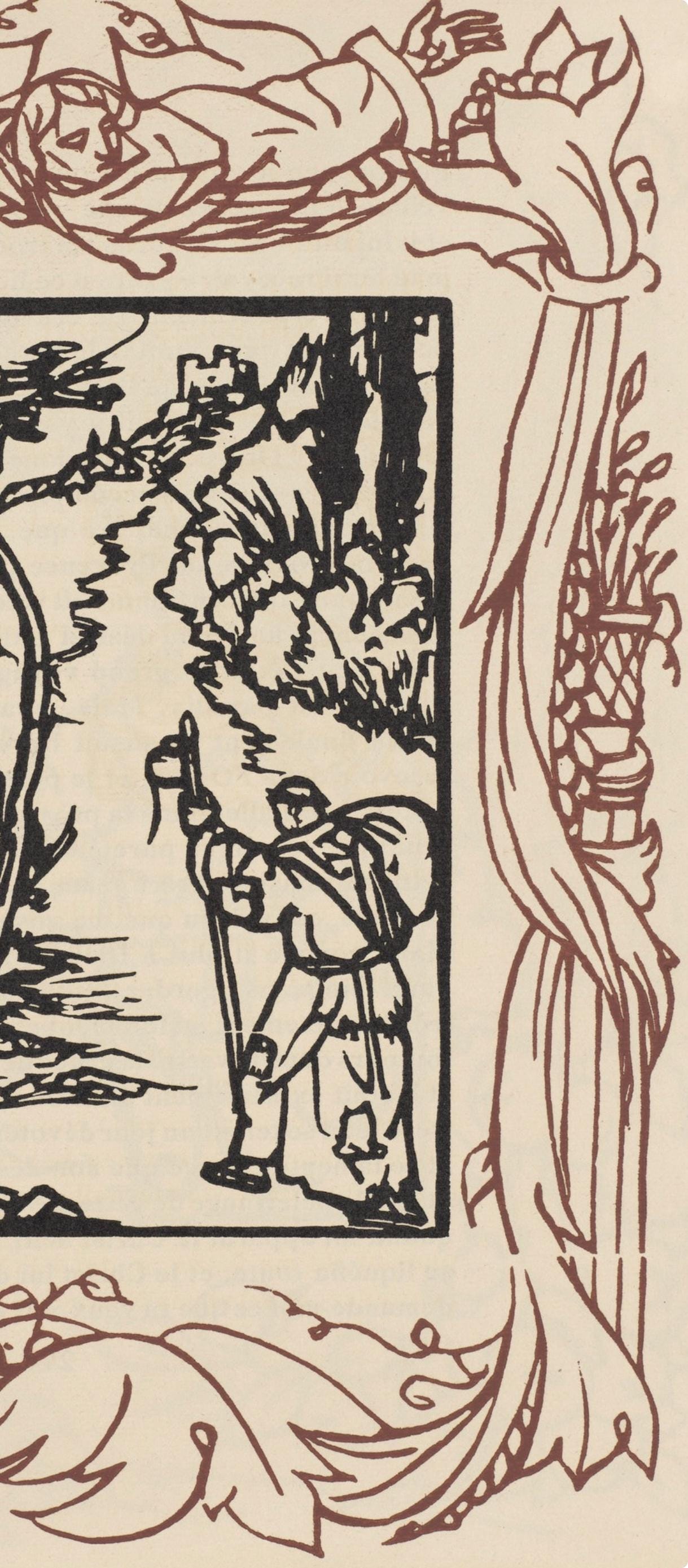Mile Bernard, Composition (Morane, No. 100), Les Petites Fleurs De St. Franoise, Woodcut