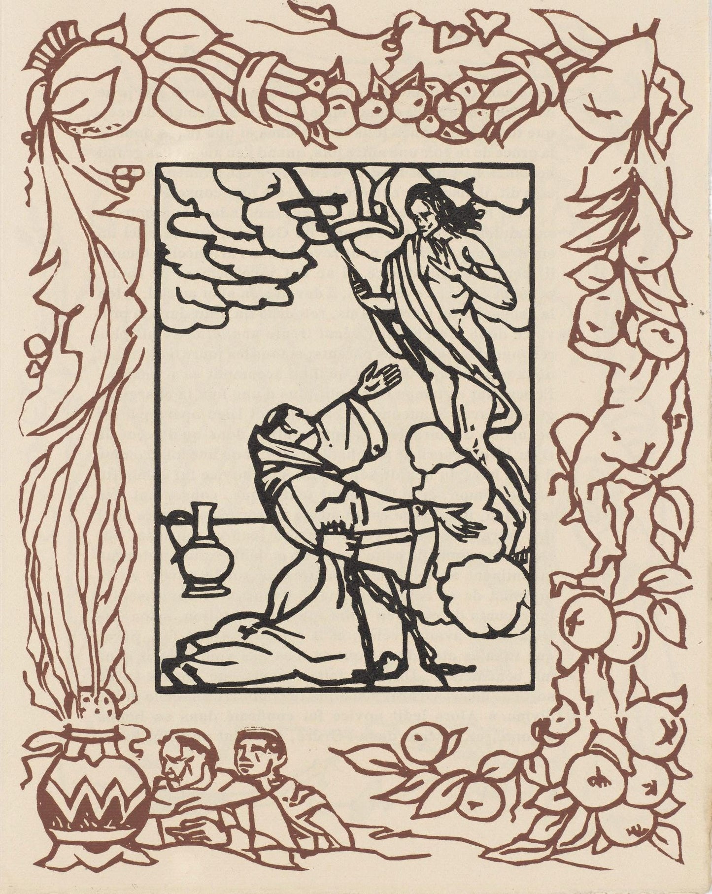 Mile Bernard, Composition (Morane, No. 100), Les Petites Fleurs De St. Franoise, Woodcut