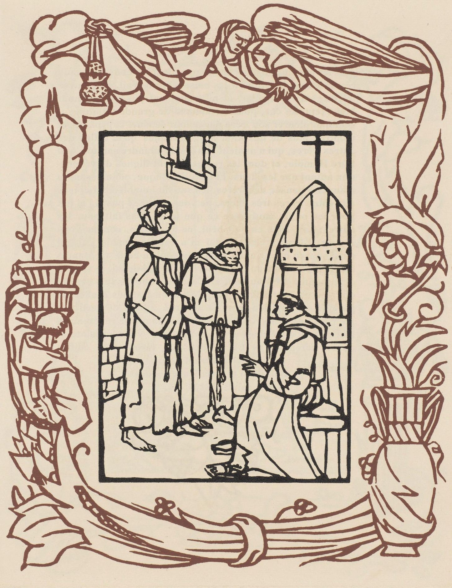 Mile Bernard, Composition (Morane, No. 100), Les Petites Fleurs De St. Franoise, Woodcut