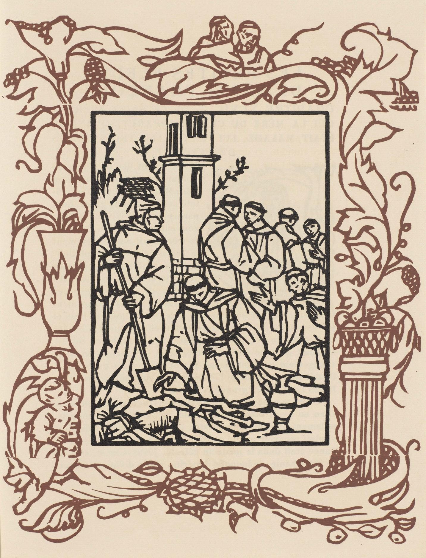 Mile Bernard, Composition (Morane, No. 100), Les Petites Fleurs De St. Franoise, Woodcut