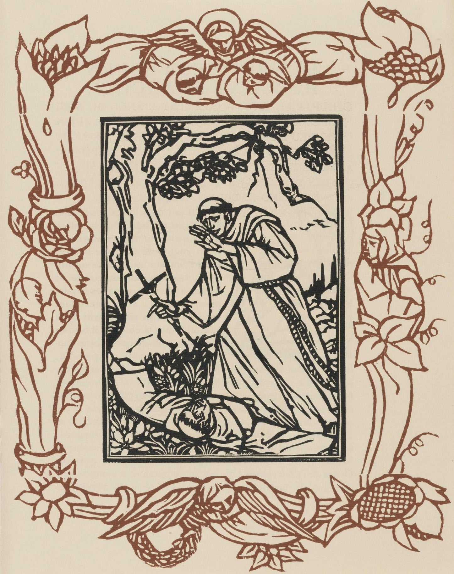 Mile Bernard, Composition (Morane, No. 100), Les Petites Fleurs De St. Franoise, Woodcut