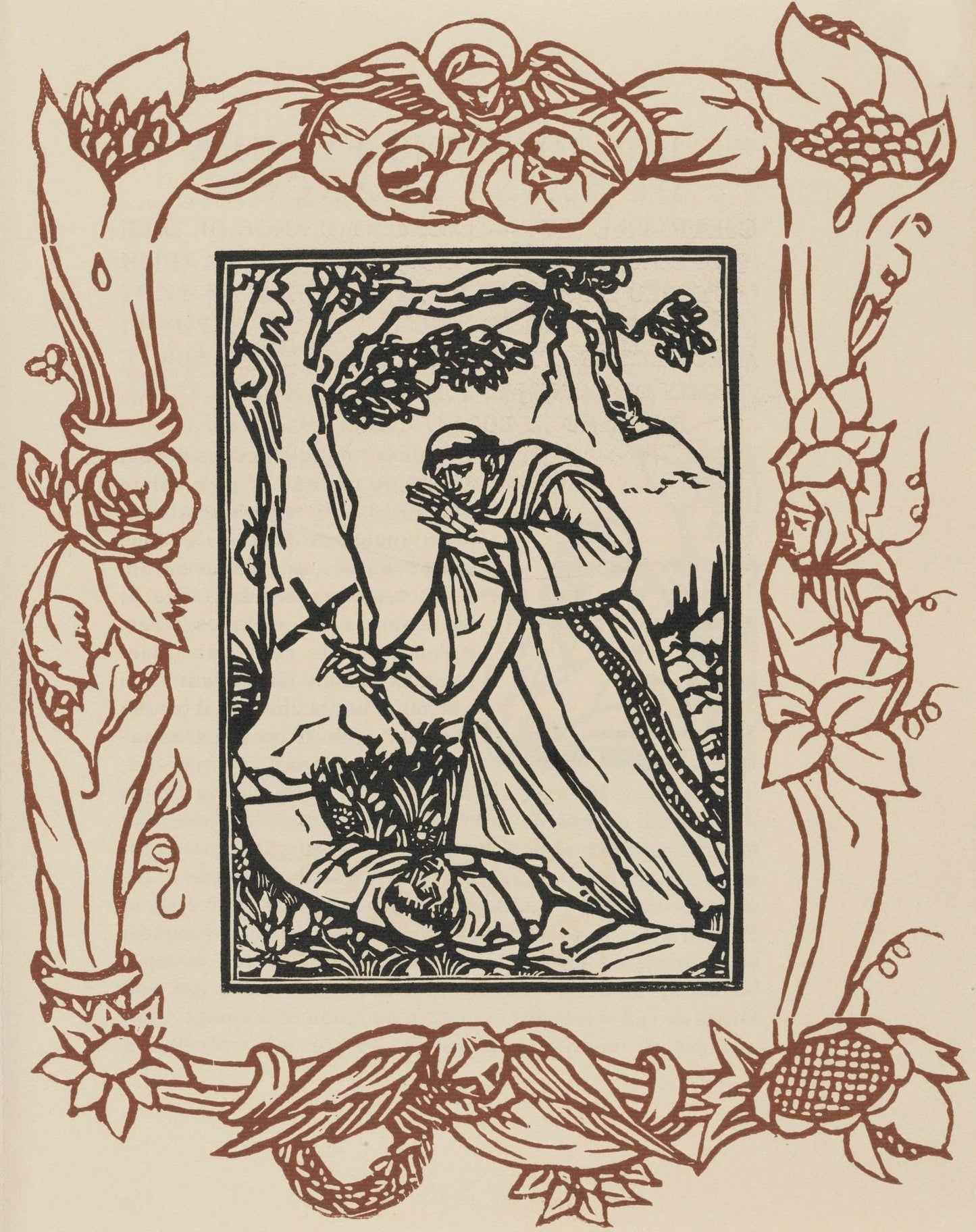 Mile Bernard, Composition (Morane, No. 100), Les Petites Fleurs De St. Franoise, Woodcut