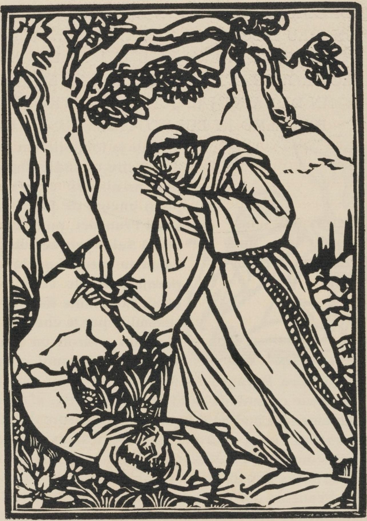 Mile Bernard, Composition (Morane, No. 100), Les Petites Fleurs De St. Franoise, Woodcut