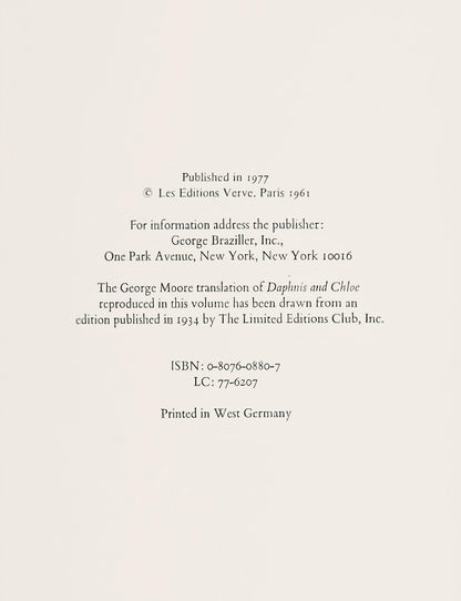 Marc Chagall, Frontispiece, Daphnis Et Chlo, Hliogravure