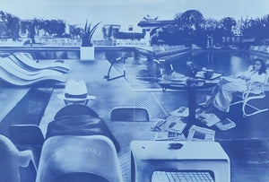 Lithograph - Jacques Monory - Composition - Derrire le miroir