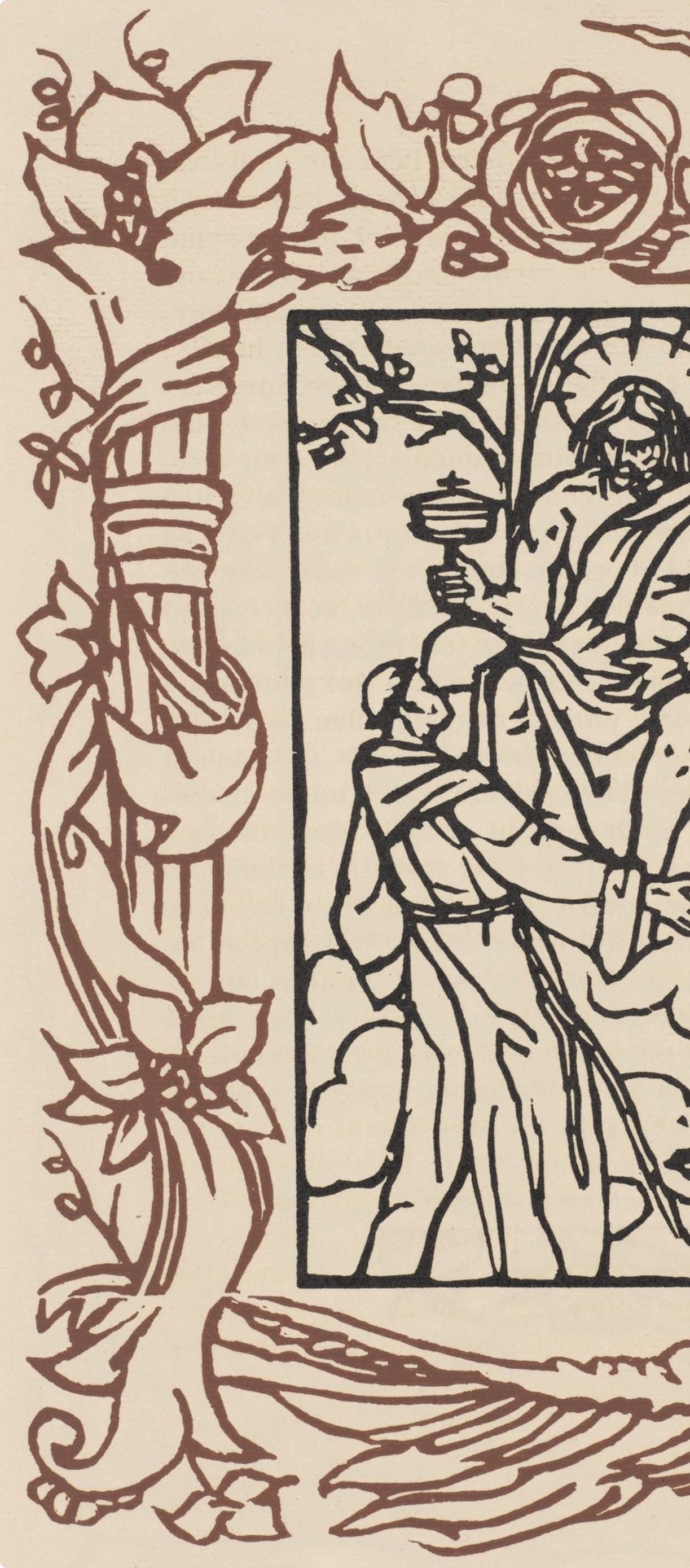 Mile Bernard, Composition (Morane, No. 100), Les Petites Fleurs De St. Franoise, Woodcut