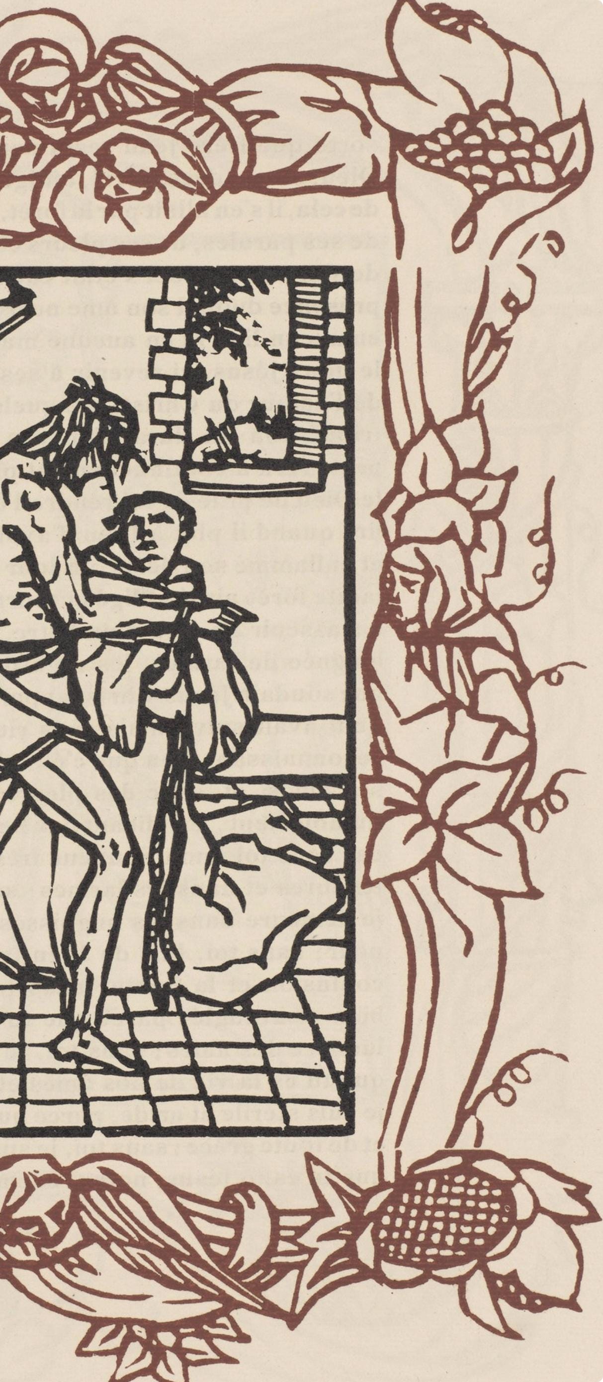 Mile Bernard, Composition (Morane, No. 100), Les Petites Fleurs De St. Franoise, Woodcut