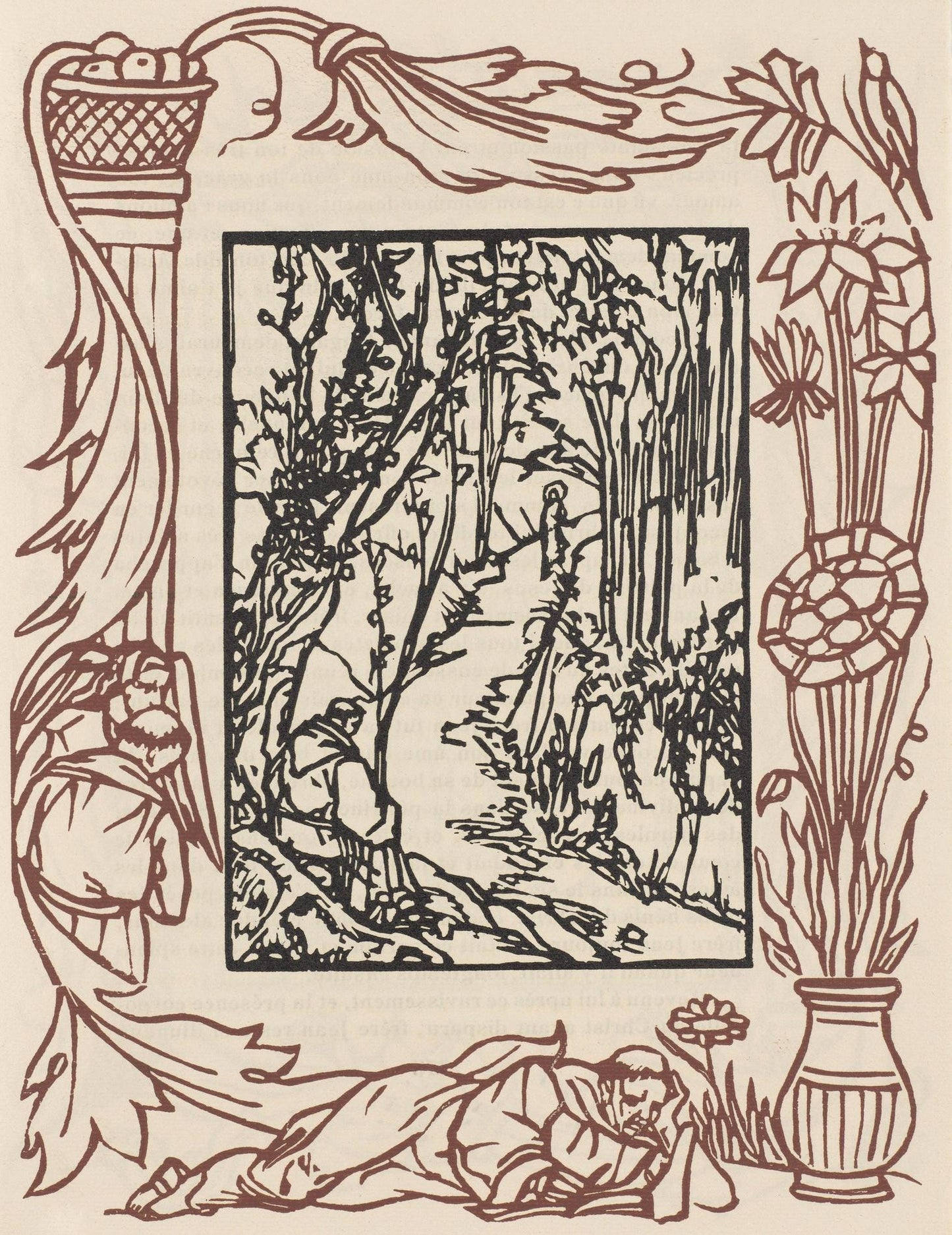 Mile Bernard, Composition (Morane, No. 100), Les Petites Fleurs De St. Franoise, Woodcut