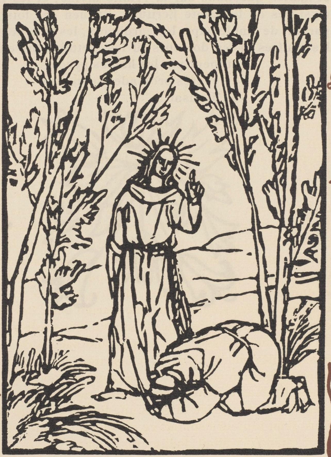 Mile Bernard, Composition (Morane, No. 100), Les Petites Fleurs De St. Franoise, Woodcut