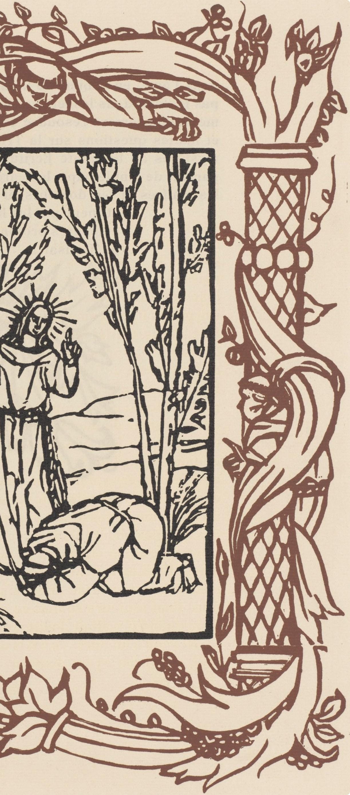 Mile Bernard, Composition (Morane, No. 100), Les Petites Fleurs De St. Franoise, Woodcut