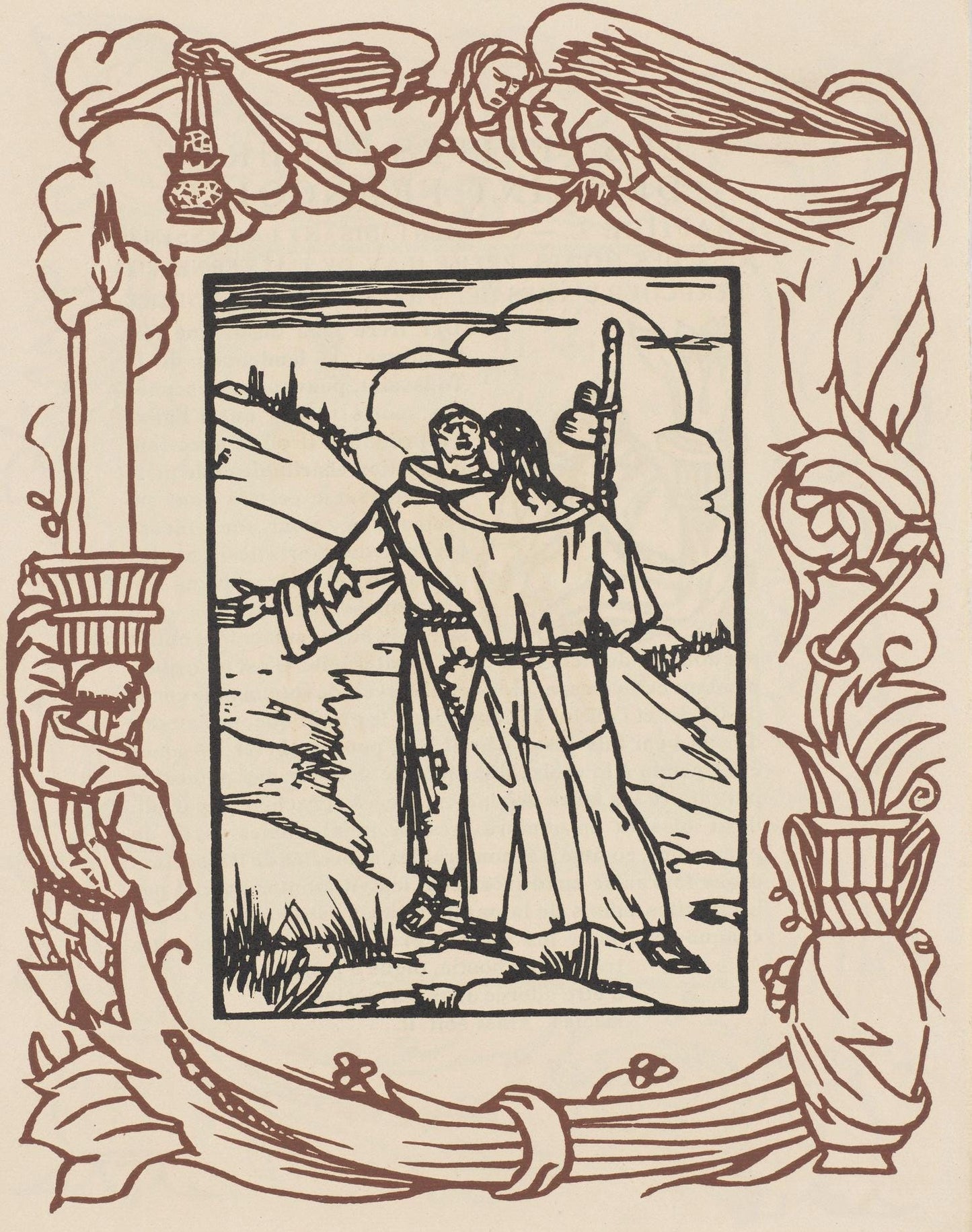 Mile Bernard, Composition (Morane, No. 100), Les Petites Fleurs De St. Franoise, Woodcut