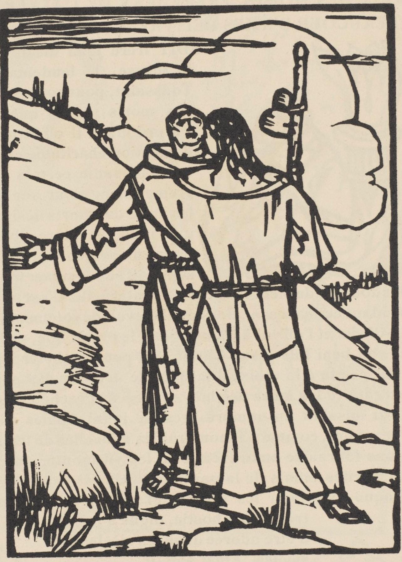 Mile Bernard, Composition (Morane, No. 100), Les Petites Fleurs De St. Franoise, Woodcut