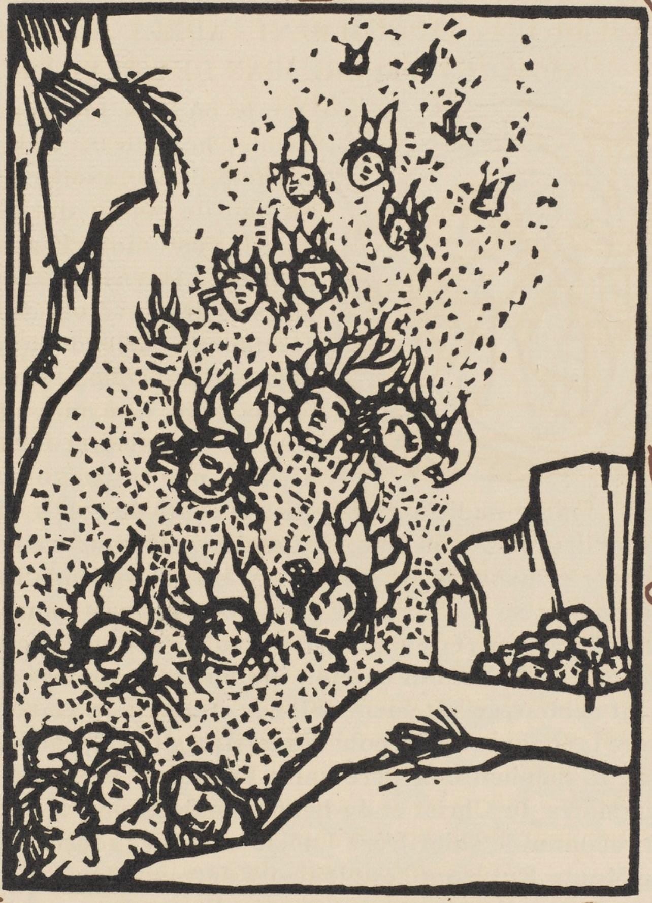 Mile Bernard, Composition (Morane, No. 100), Les Petites Fleurs De St. Franoise, Woodcut