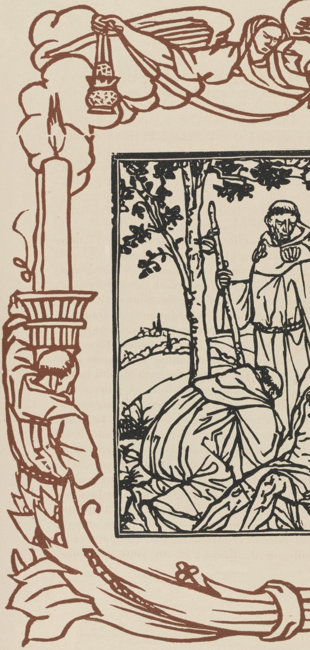 Mile Bernard, Composition (Morane, No. 100), Les Petites Fleurs De St. Franoise, Woodcut