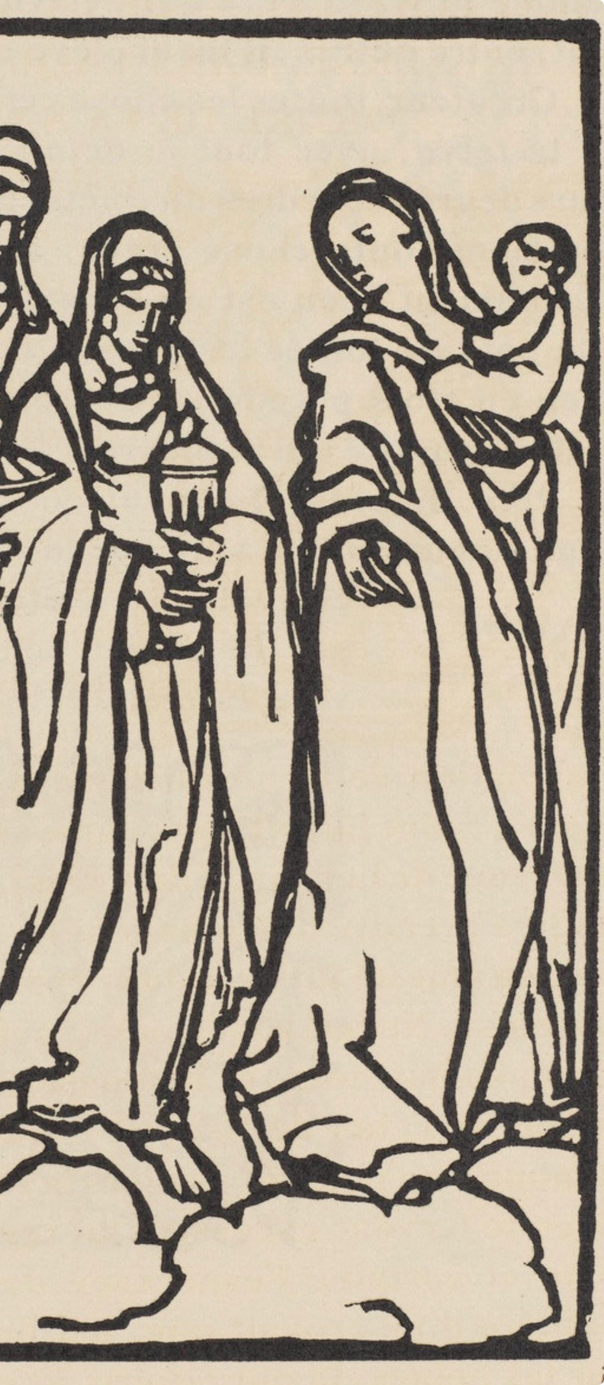 Mile Bernard, Composition (Morane, No. 100), Les Petites Fleurs De St. Franoise, Woodcut