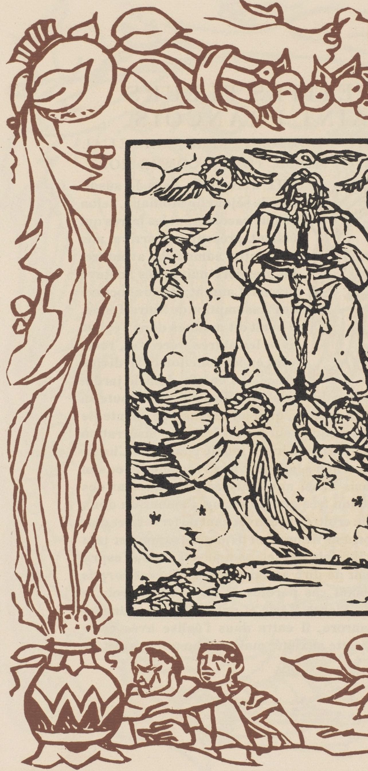 Mile Bernard, Composition (Morane, No. 100), Les Petites Fleurs De St. Franoise, Woodcut