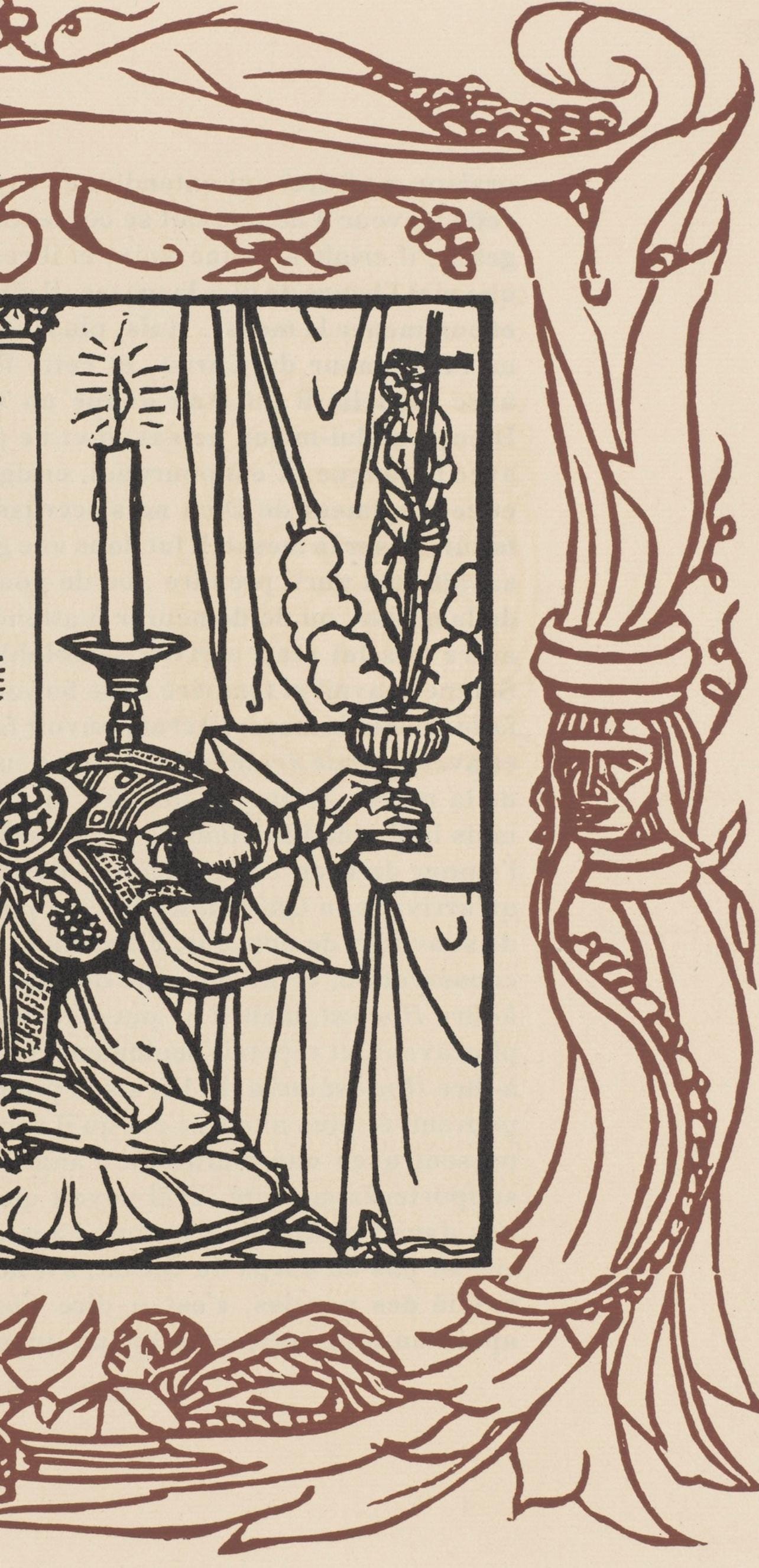 Mile Bernard, Composition (Morane, No. 100), Les Petites Fleurs De St. Franoise, Woodcut