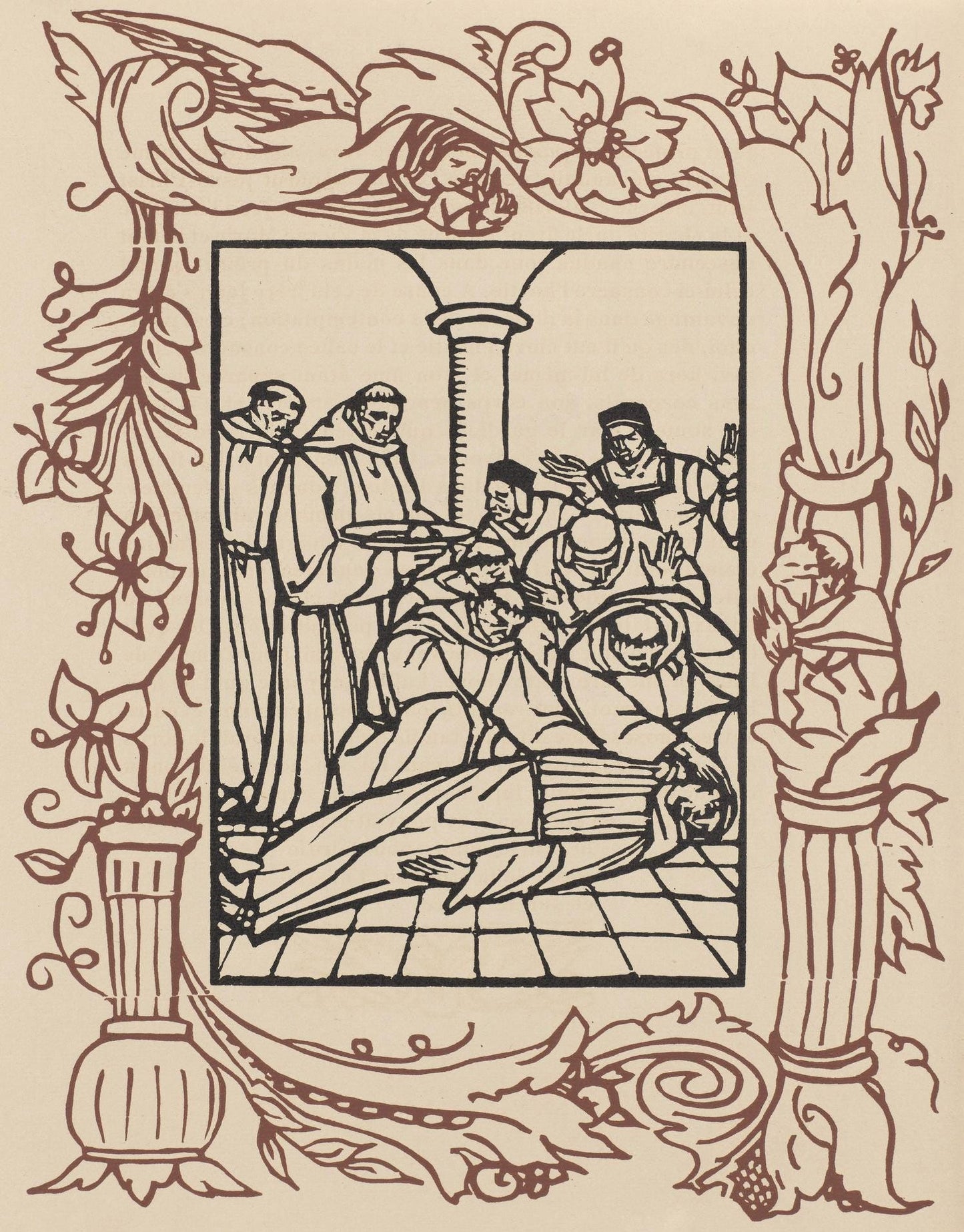 Mile Bernard, Composition (Morane, No. 100), Les Petites Fleurs De St. Franoise, Woodcut