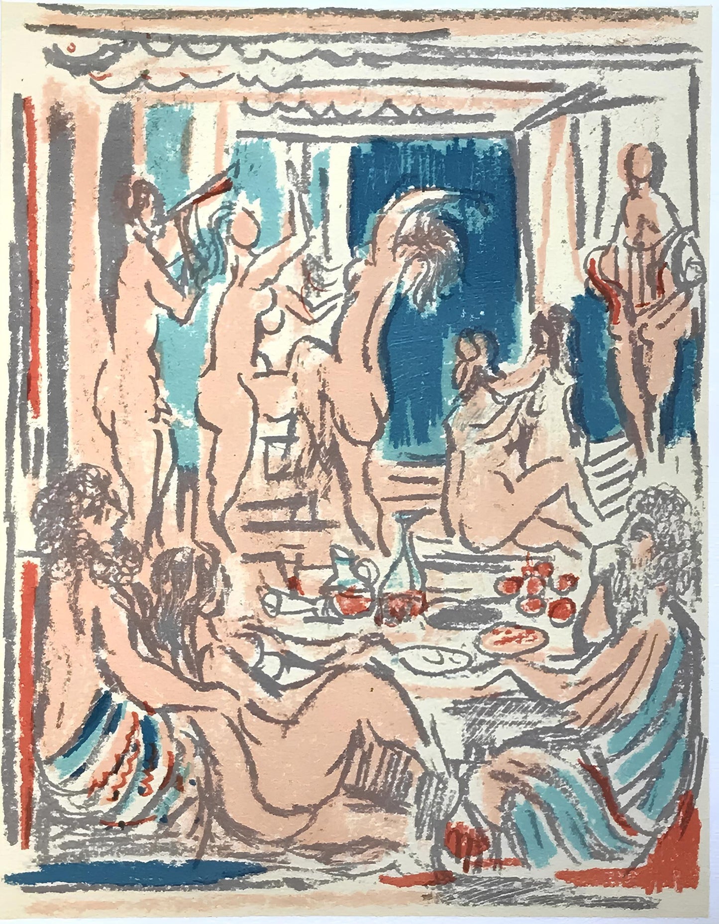 Andr Cottavoz, Composition, L'Odysse, Lithograph