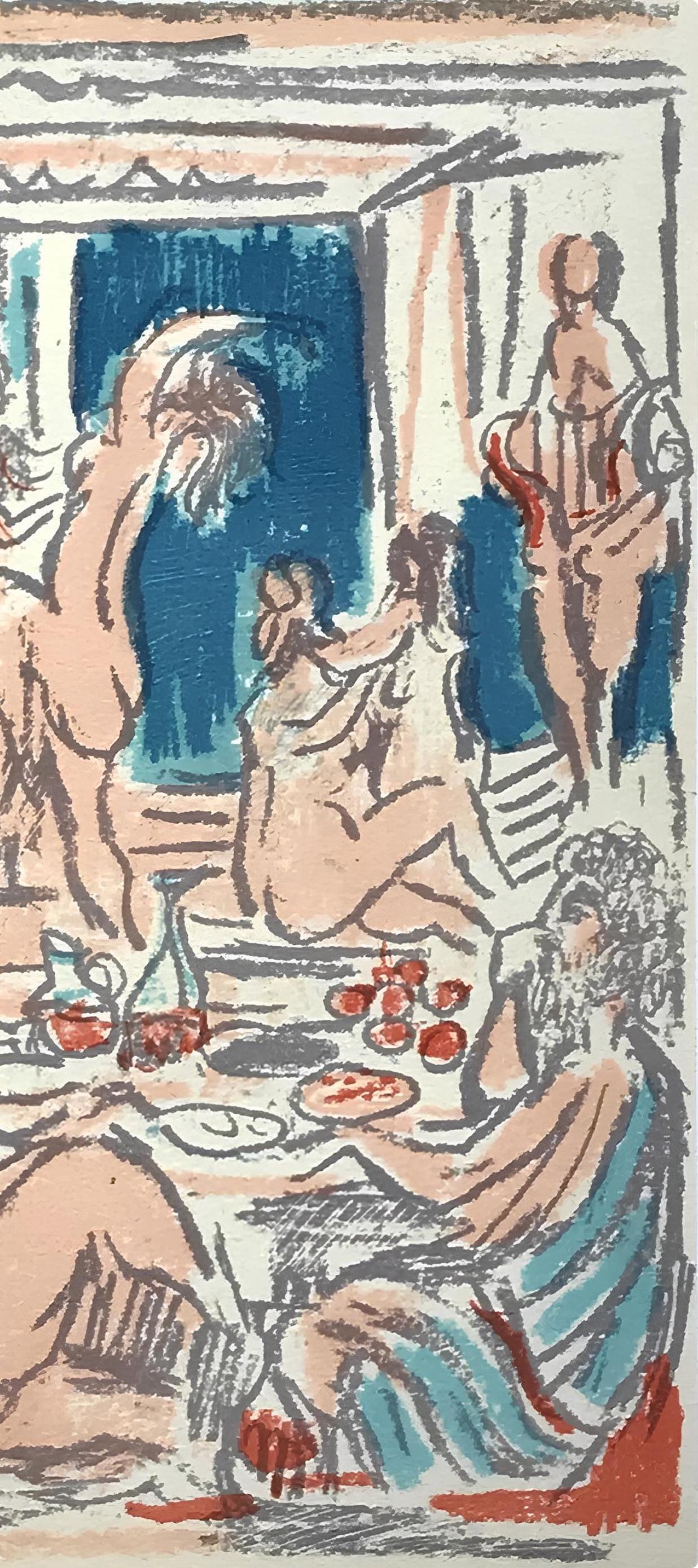 Andr Cottavoz, Composition, L'Odysse, Lithograph