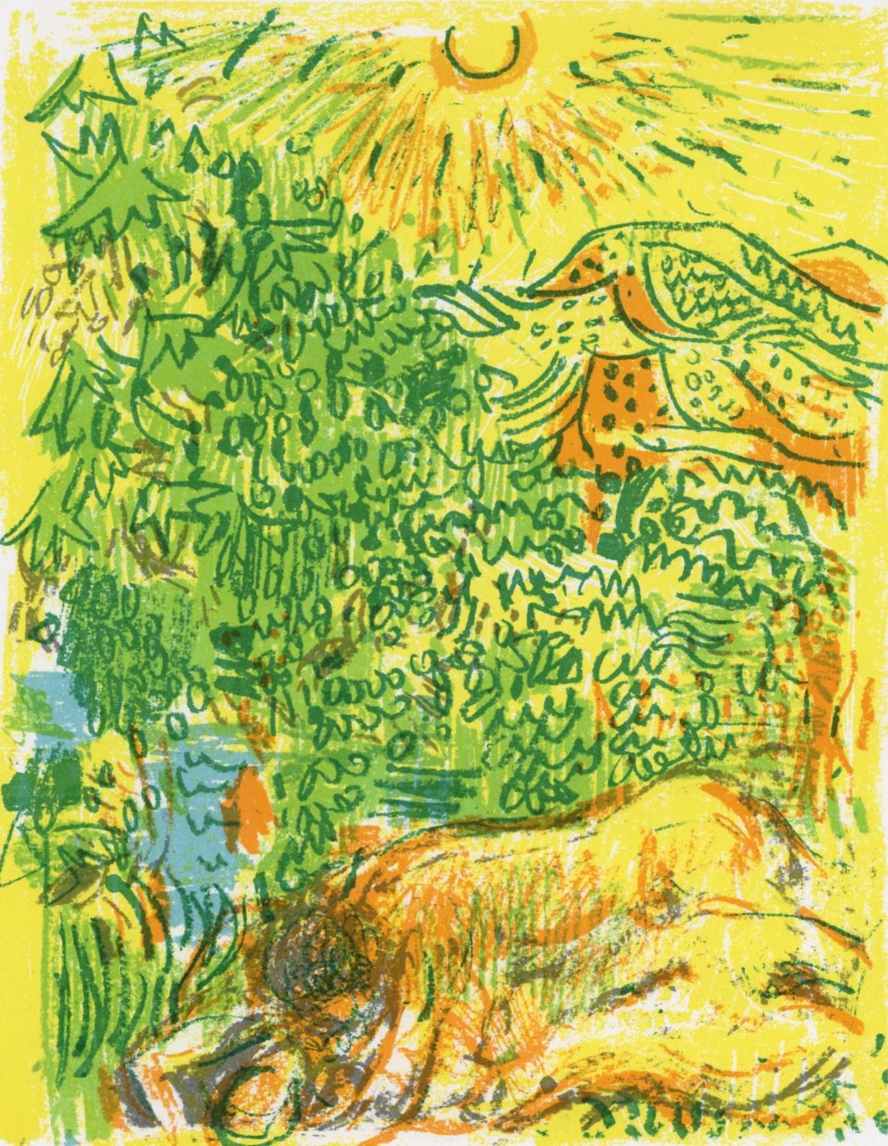 Andr Cottavoz, Composition, L'Odysse, Lithograph