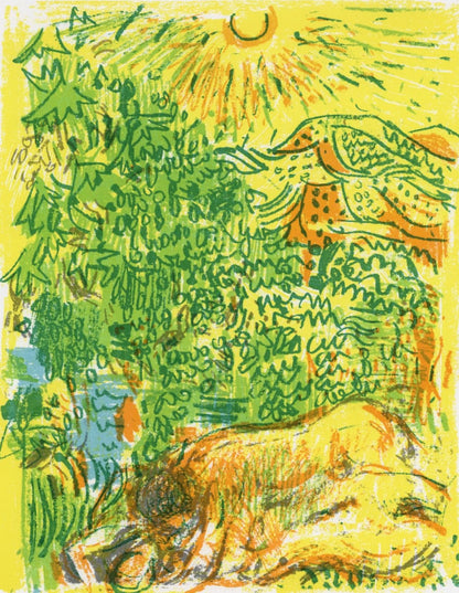 Andr Cottavoz, Composition, L'Odysse, Lithograph