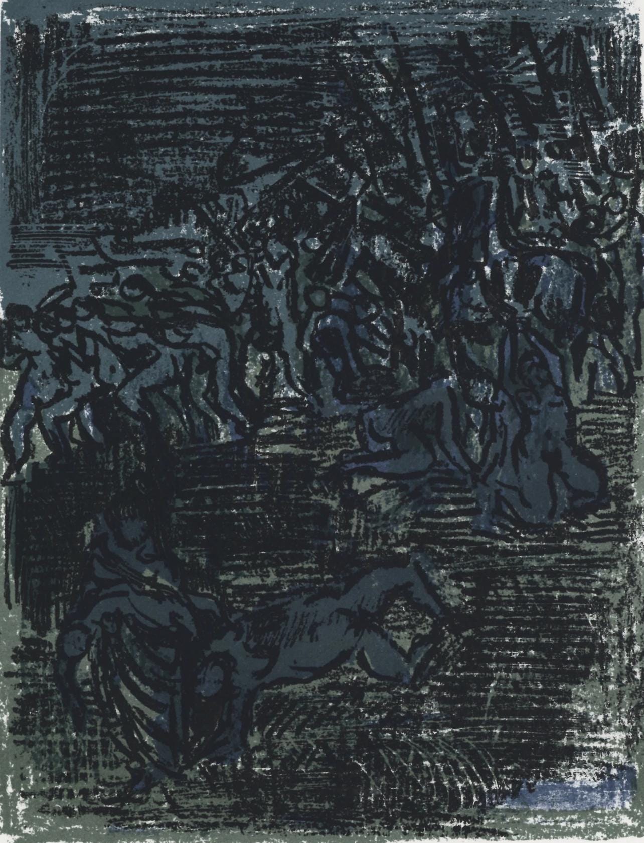 Andr Cottavoz, Composition, L'Odysse, Lithograph