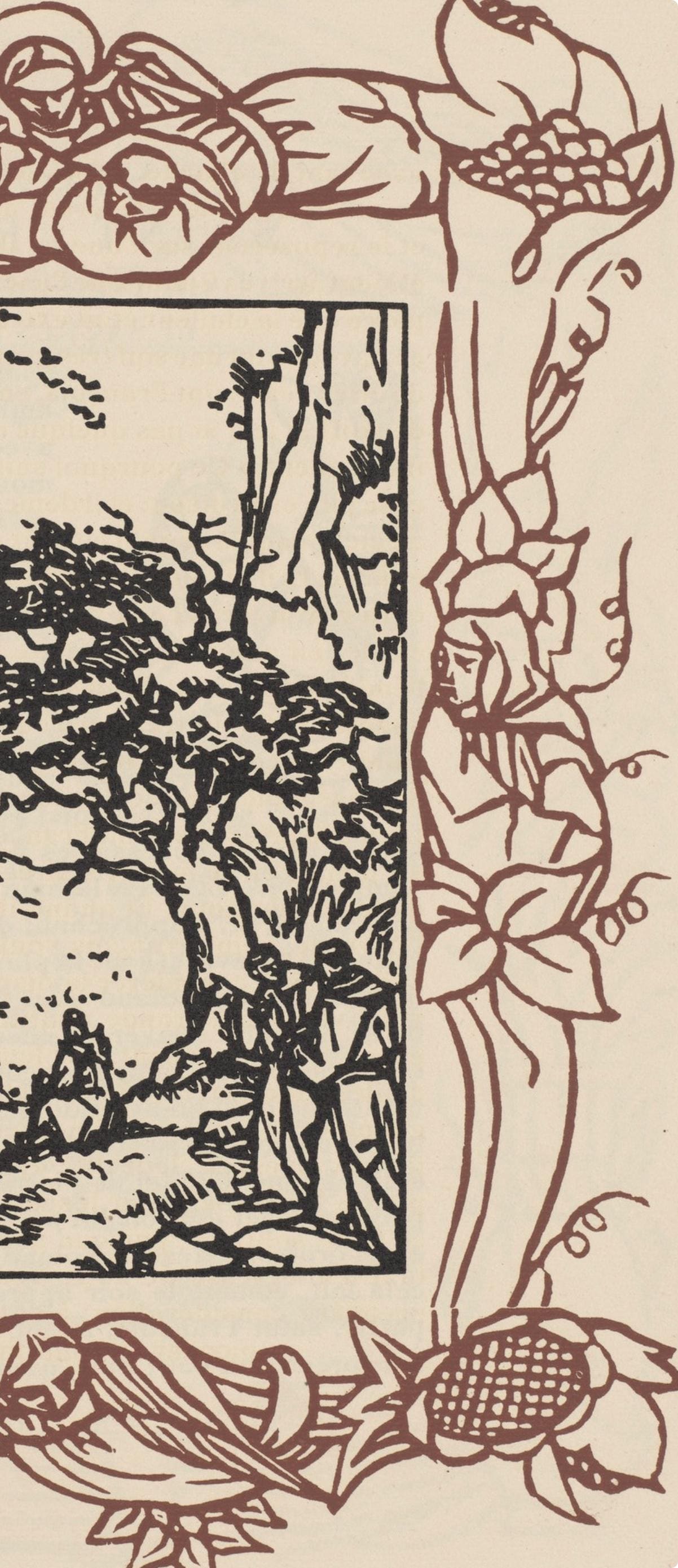 Mile Bernard, Composition (Morane, No. 100), Les Petites Fleurs De St. Franoise, Woodcut