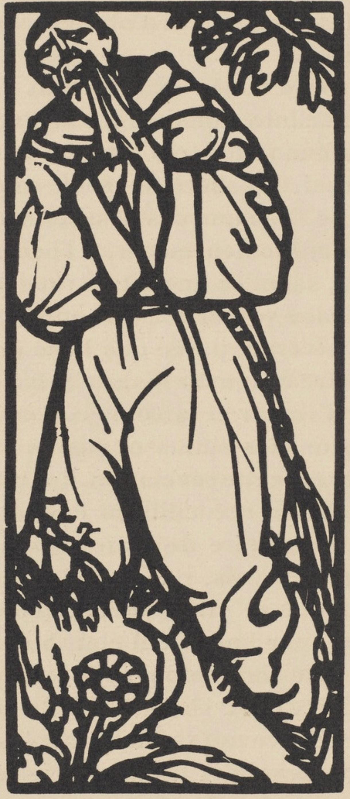 Mile Bernard, Composition (Morane, No. 100), Les Petites Fleurs De St. Franoise, Woodcut