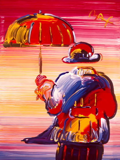 Peter Max, Umbrella Man, 1999, Hand Signed, Official Edition Offset Lithograph