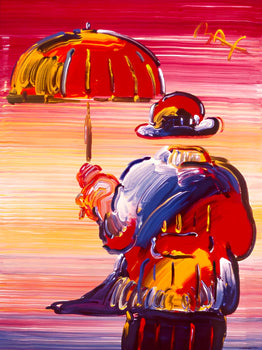Peter Max, Umbrella Man, 1999, Hand Signed, Official Edition Offset Lithograph