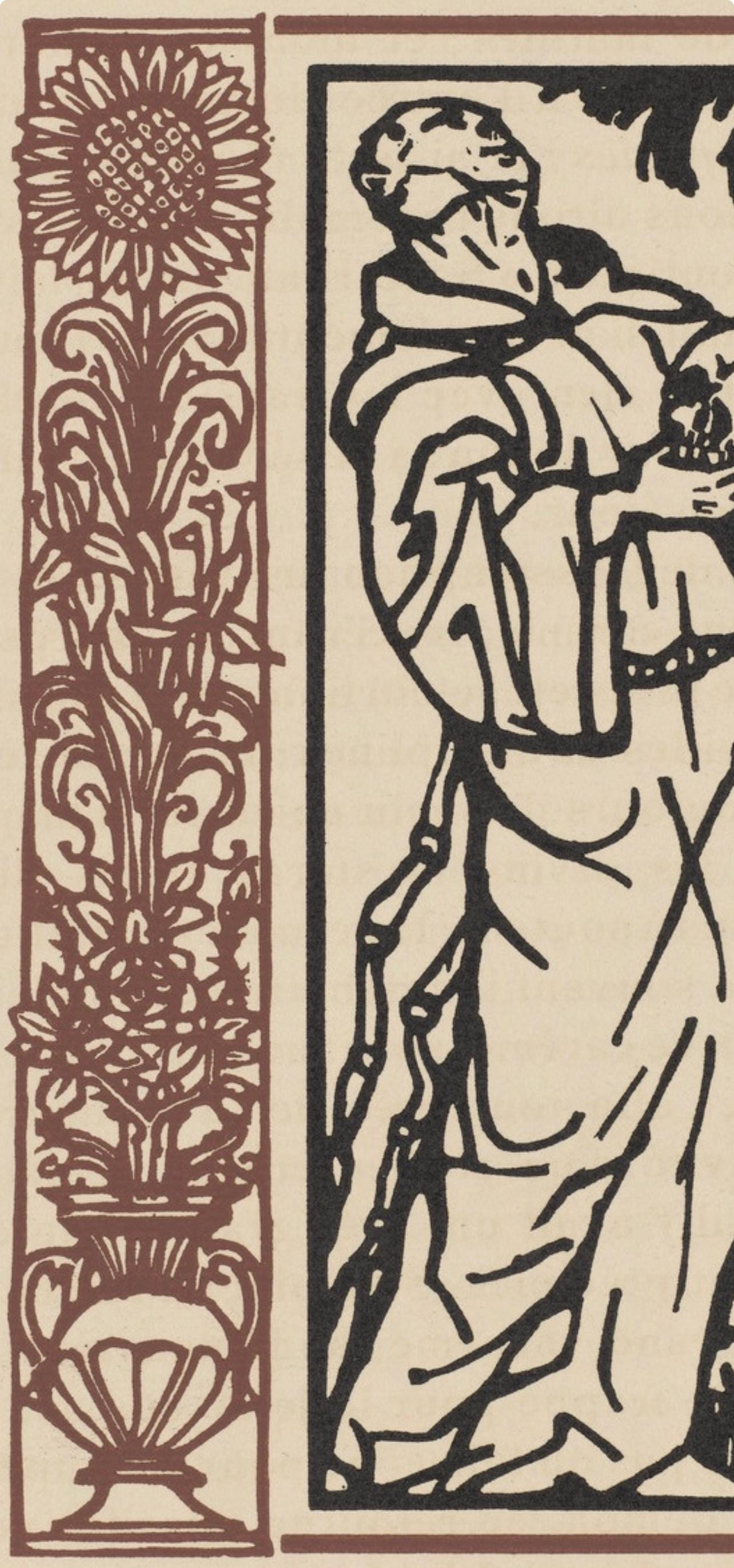 Mile Bernard, Composition (Morane, No. 100), Les Petites Fleurs De St. Franoise, Woodcut