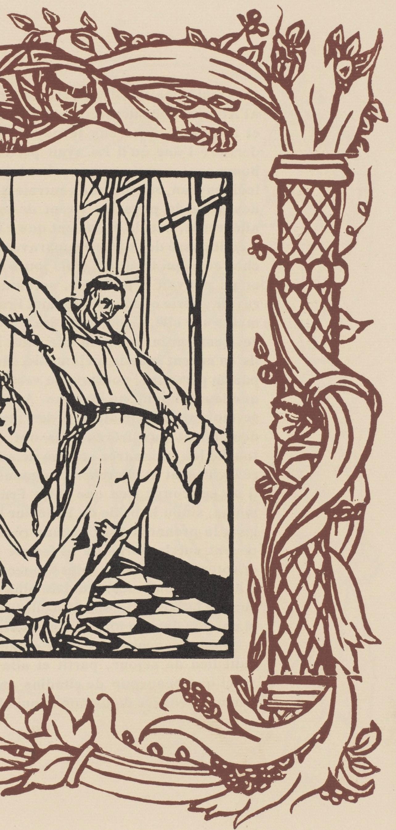 Mile Bernard, Composition (Morane, No. 100), Les Petites Fleurs De St. Franoise, Woodcut