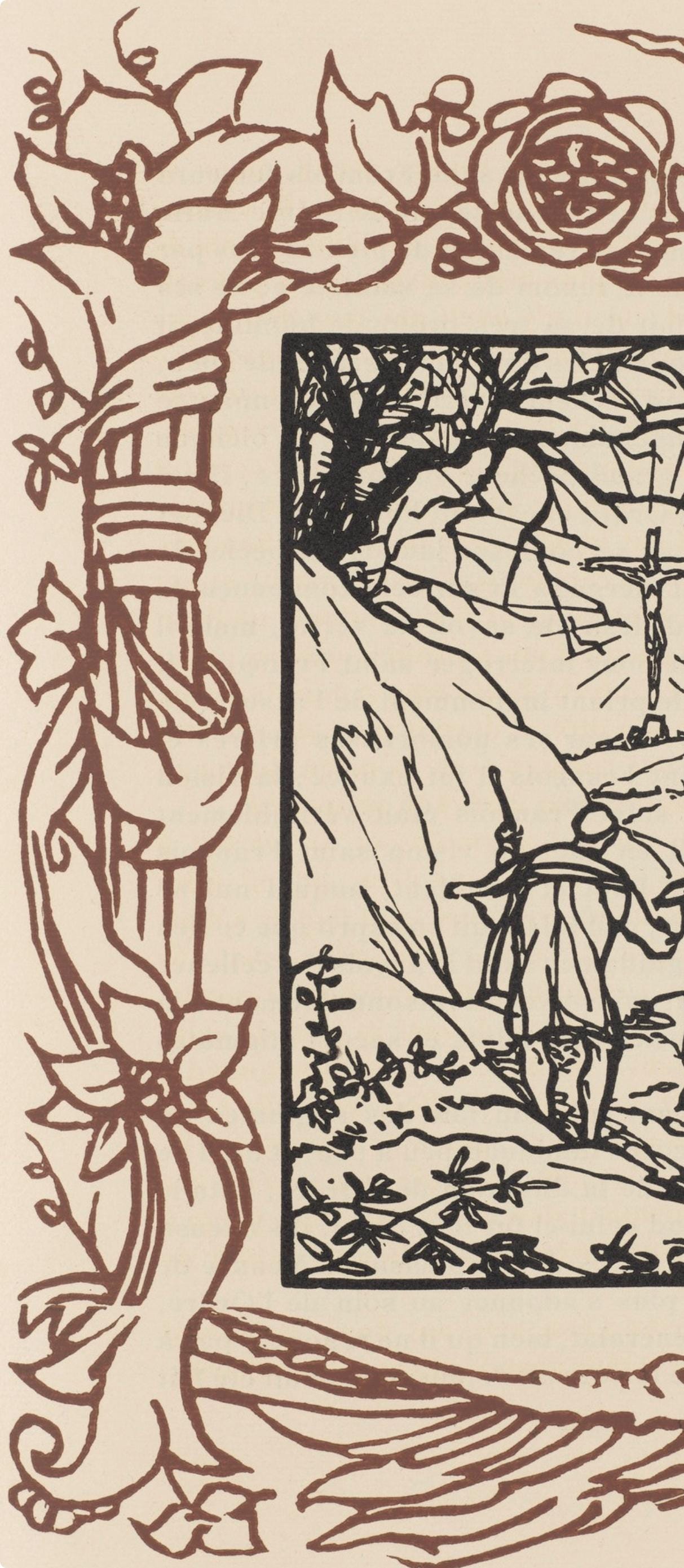 Mile Bernard, Composition (Morane, No. 100), Les Petites Fleurs De St. Franoise, Woodcut