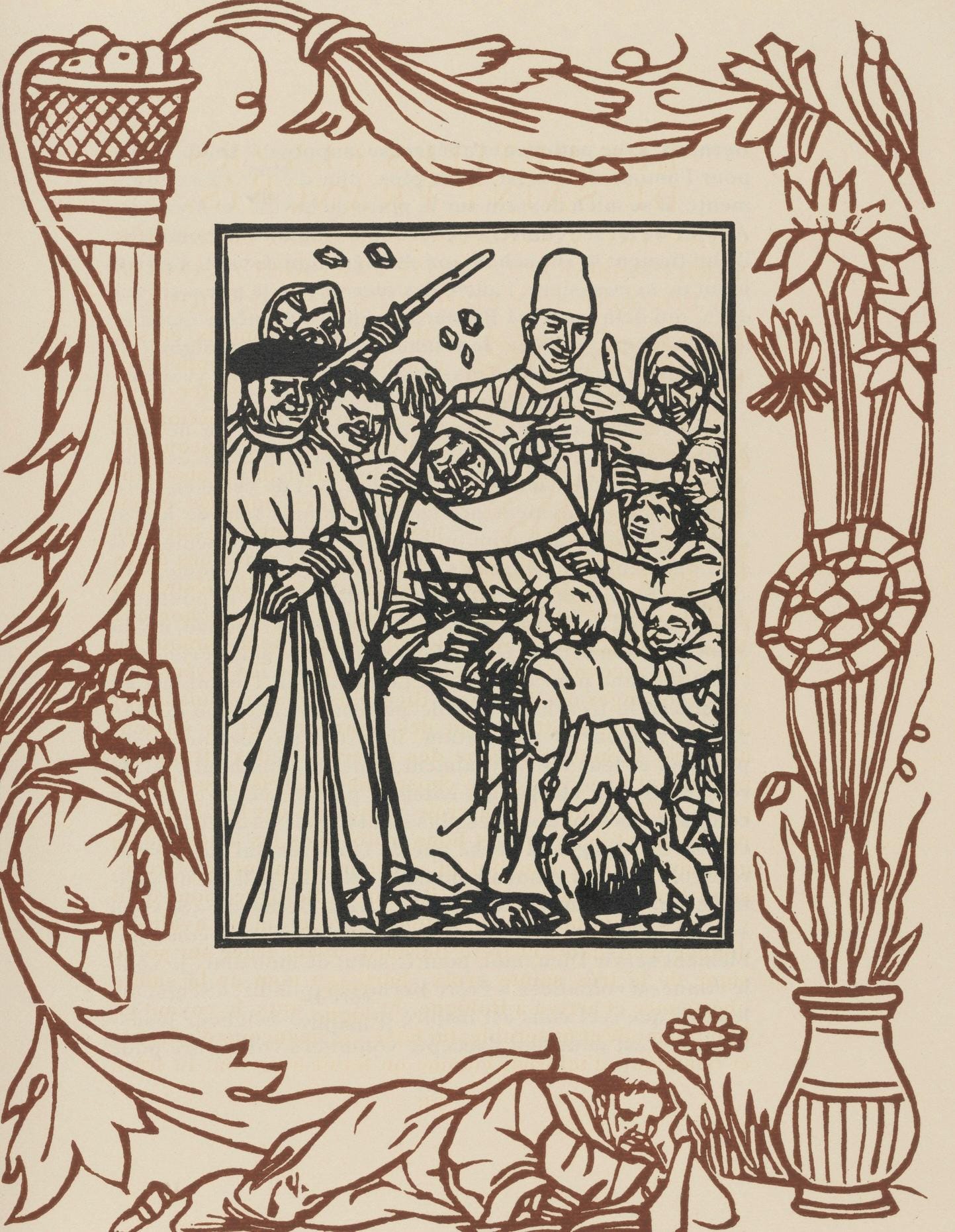 Mile Bernard, Composition (Morane, No. 100), Les Petites Fleurs De St. Franoise, Woodcut