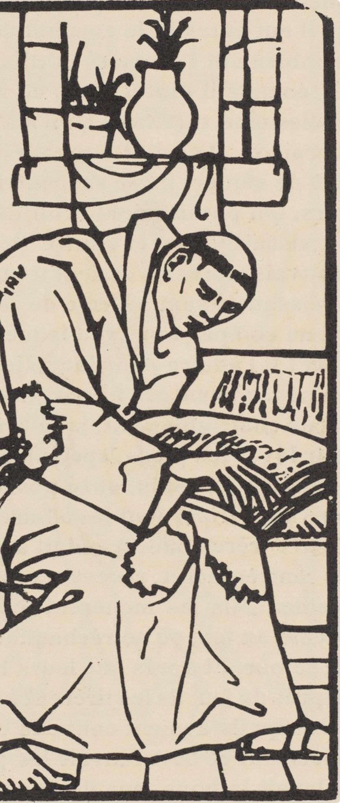 Mile Bernard, Composition (Morane, No. 100), Les Petites Fleurs De St. Franoise, Woodcut