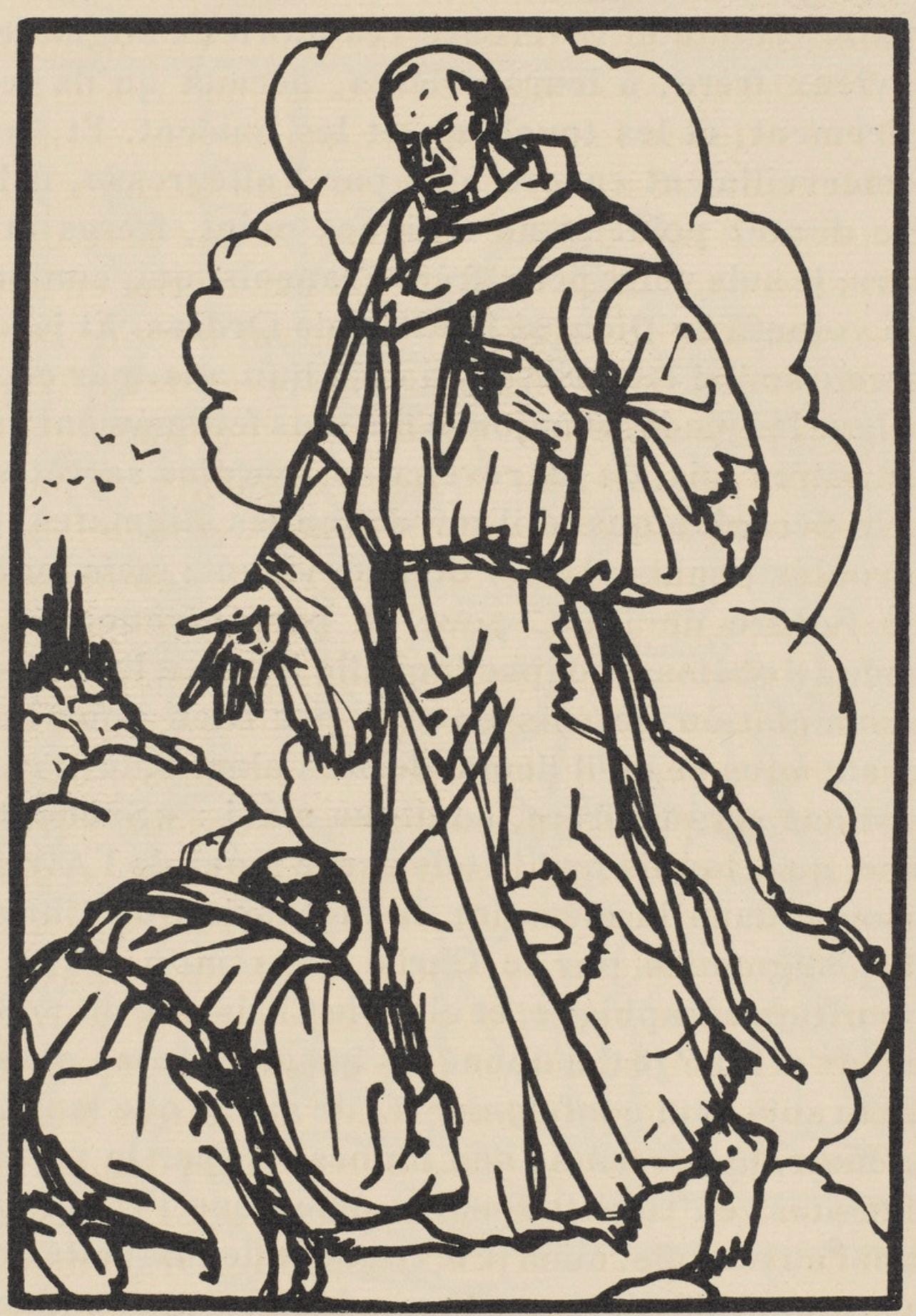 Mile Bernard, Composition (Morane, No. 100), Les Petites Fleurs De St. Franoise, Woodcut
