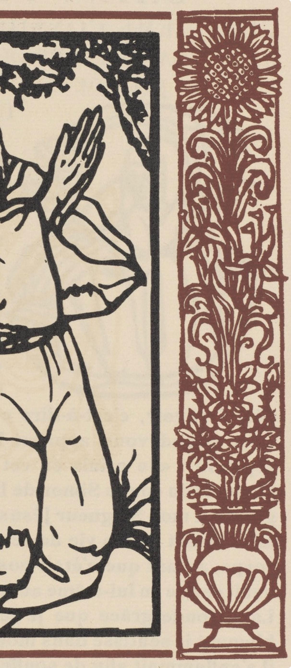 Mile Bernard, Composition (Morane, No. 100), Les Petites Fleurs De St. Franoise, Woodcut