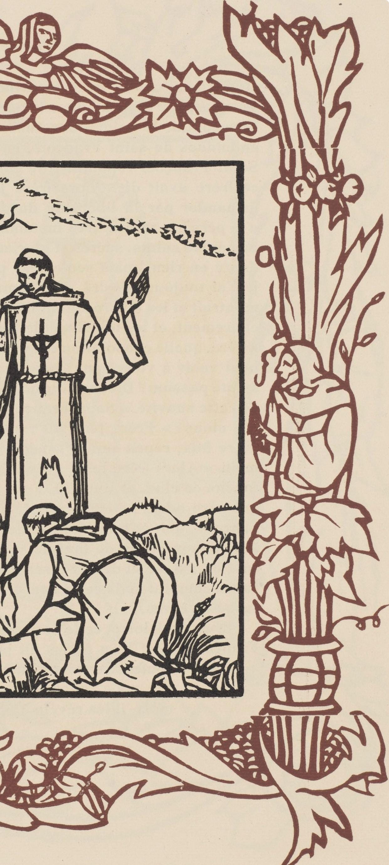 Mile Bernard, Composition (Morane, No. 100), Les Petites Fleurs De St. Franoise, Woodcut