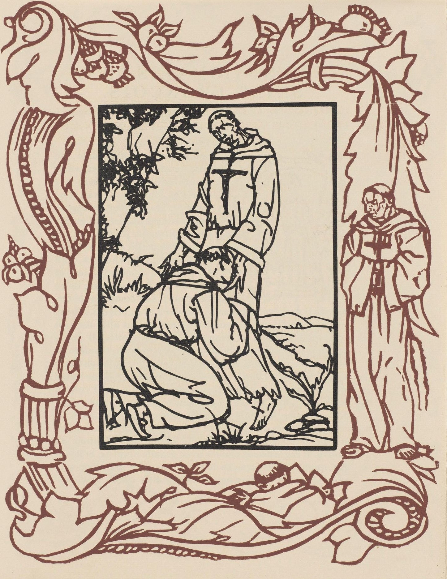 Mile Bernard, Composition (Morane, No. 100), Les Petites Fleurs De St. Franoise, Woodcut