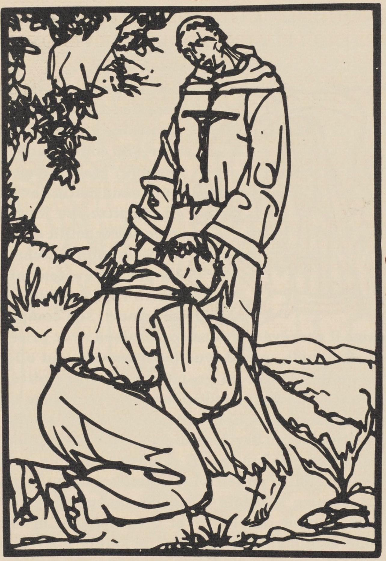 Mile Bernard, Composition (Morane, No. 100), Les Petites Fleurs De St. Franoise, Woodcut