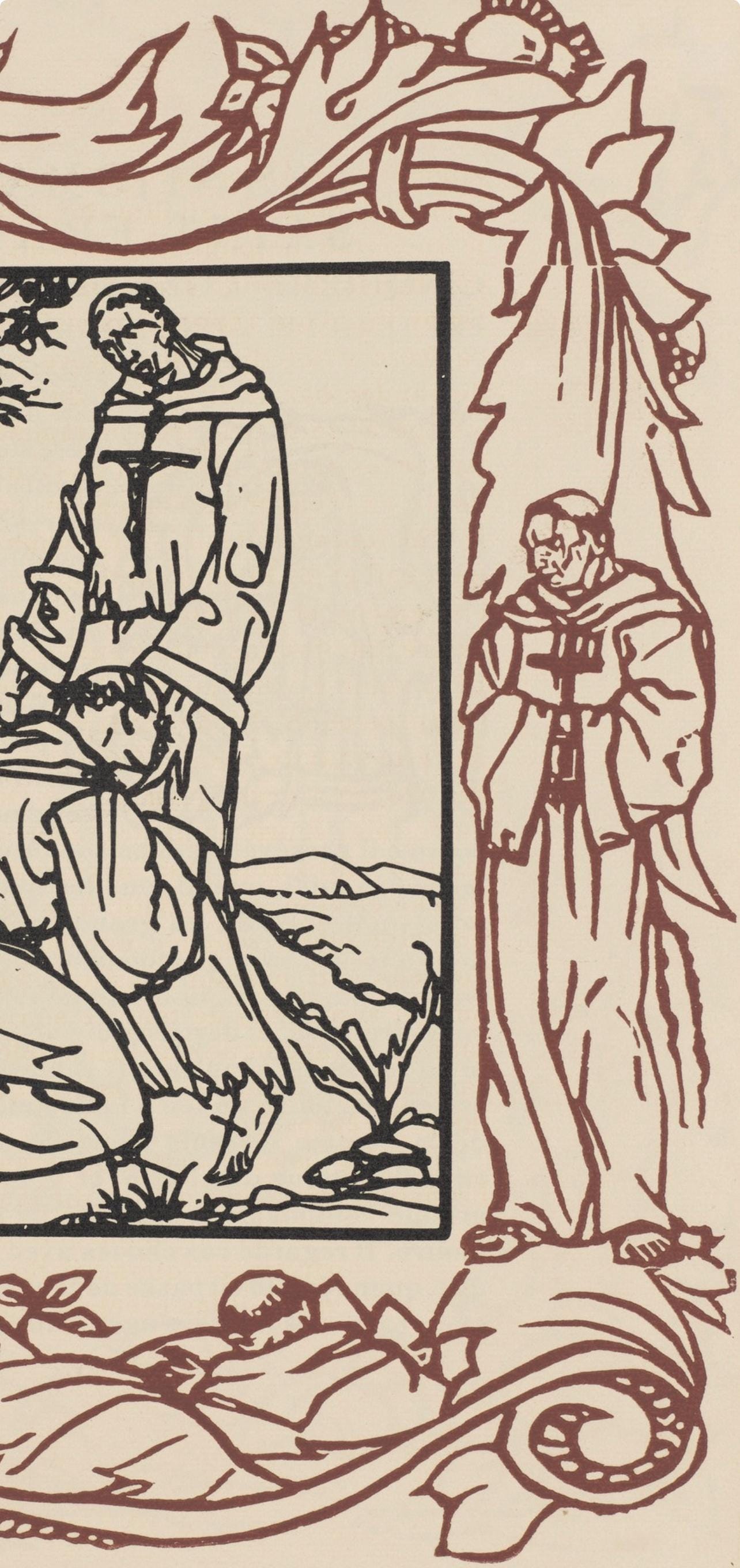 Mile Bernard, Composition (Morane, No. 100), Les Petites Fleurs De St. Franoise, Woodcut