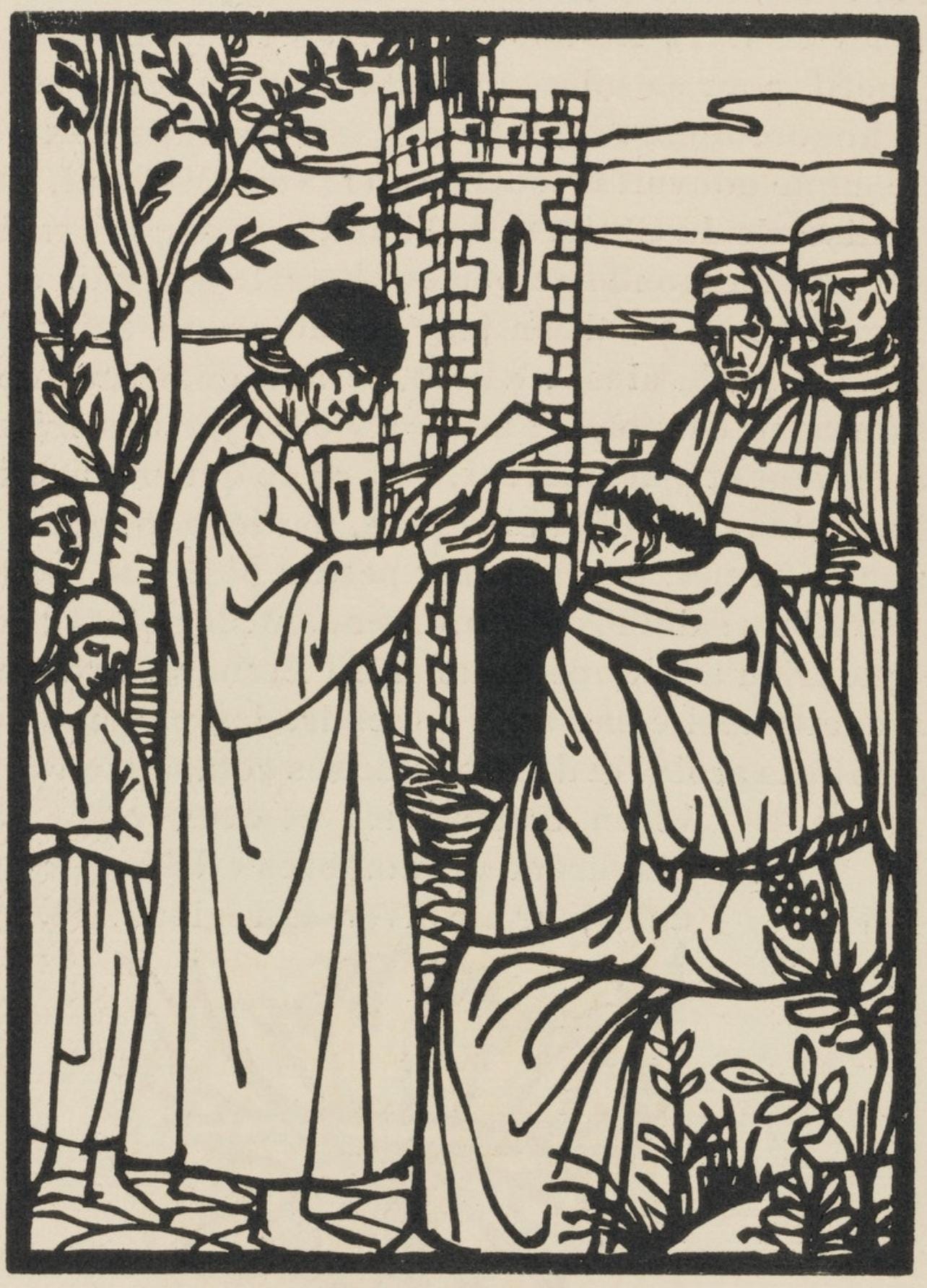 Mile Bernard, Composition (Morane, No. 100), Les Petites Fleurs De St. Franoise, Woodcut
