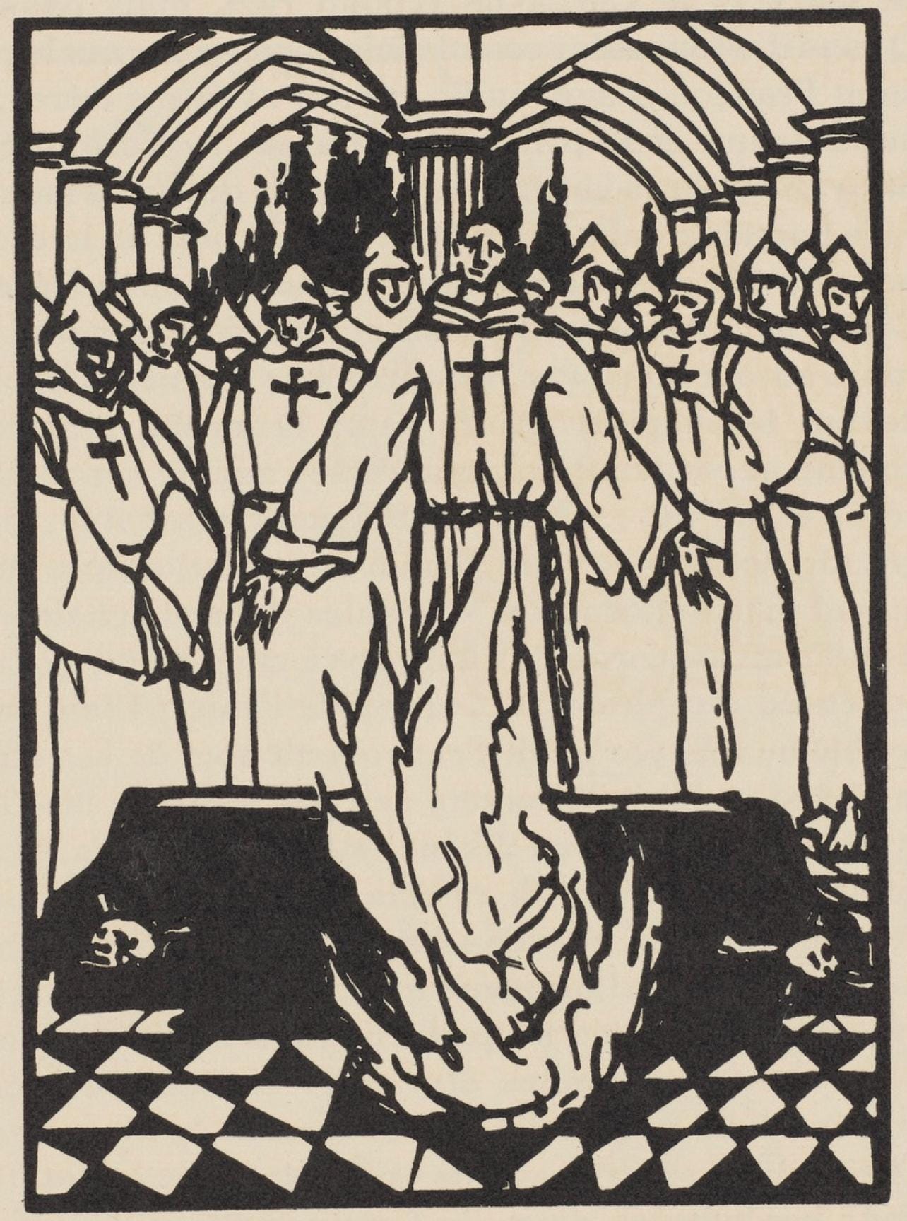 Mile Bernard, Composition (Morane, No. 100), Les Petites Fleurs De St. Franoise, Woodcut