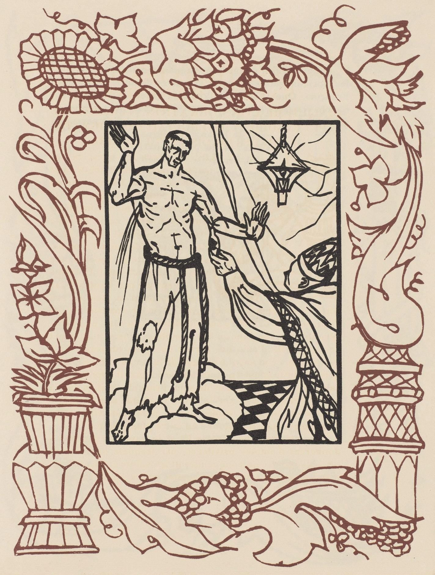 Mile Bernard, Composition (Morane, No. 100), Les Petites Fleurs De St. Franoise, Woodcut