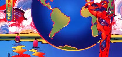 Peter Max, Earth Day, 1995, Hand Signed, Official Edition Offset Lithograph