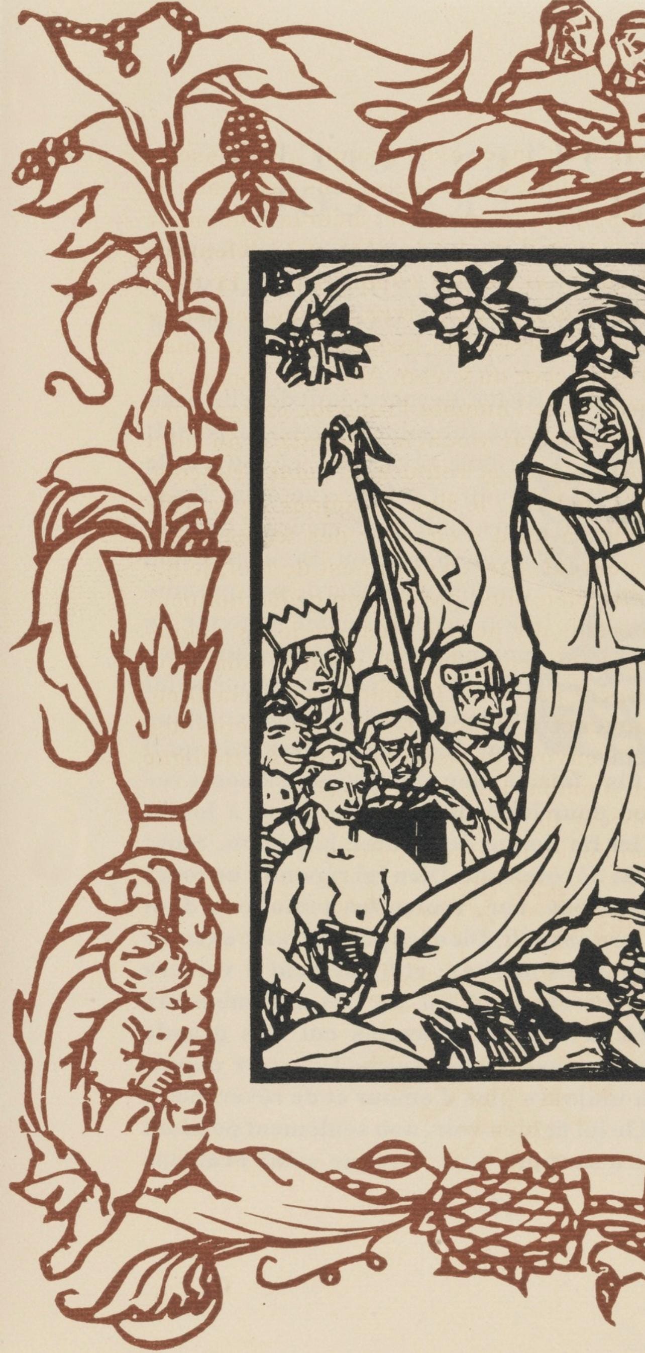 Mile Bernard, Composition (Morane, No. 100), Les Petites Fleurs De St. Franoise, Woodcut